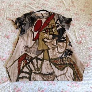 Mordenmiss abstract dress tunic pockets Large